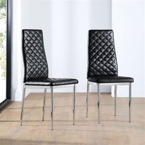 leather and chrome dining chairs|Chrome and Leather Dining Chairs